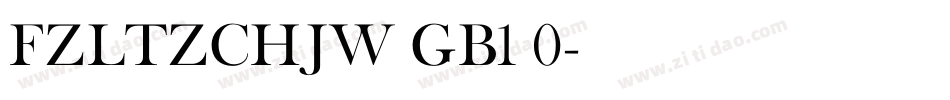 FZLTZCHJW GB1 0字体转换